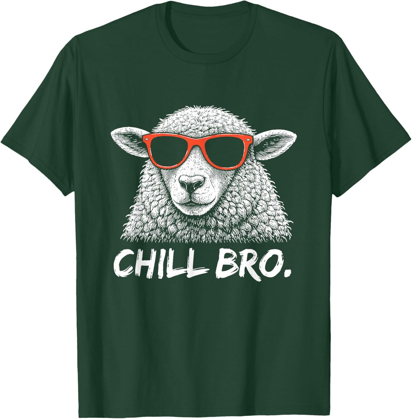 Chill Bruh – Lustiger Schaf Mit Sonnenbrille T-Shirt - T-Shirt | Forest