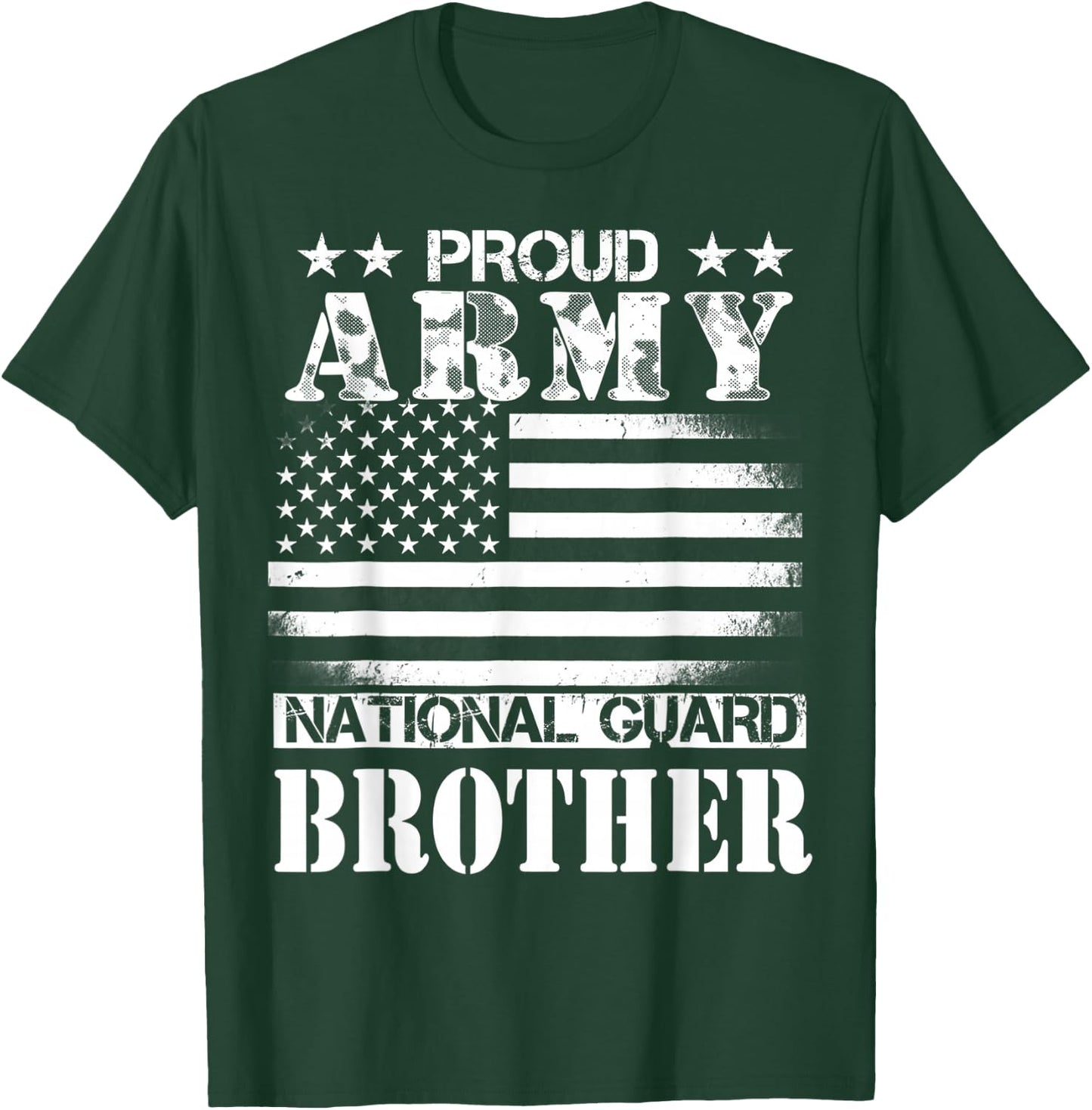Proud Army National Guard Brother U.S. Military T-Shirt - T-Shirt | Forest