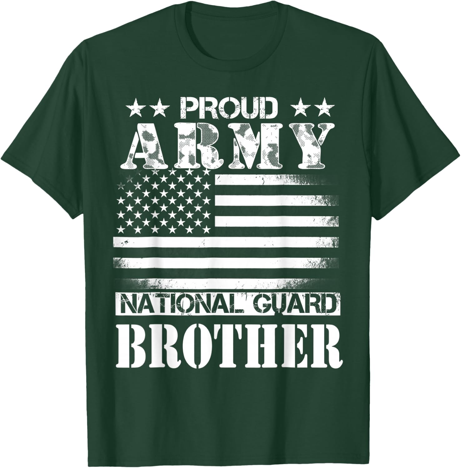 Proud Army National Guard Brother U.S. Military T-Shirt - T-Shirt | Forest