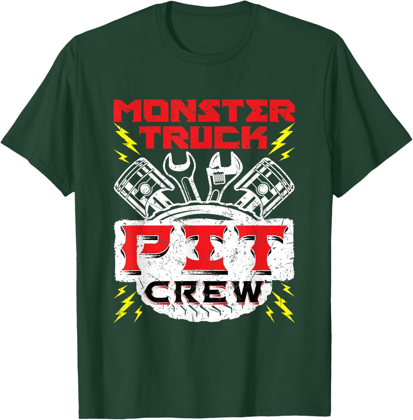 Monster Truck Pit Crew - Monster Truck Rally T-Shirt - T-Shirt | Forest