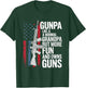 Adults Black Small Gunpa Like A Normal Grandpa But More Fun And Owns Guns T-Shirt - T-Shirt | Forest