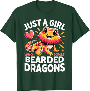 Bearded Dragon Animal Just a Girl Who Loves Bearded Dragons T-Shirt - T-Shirt | Forest