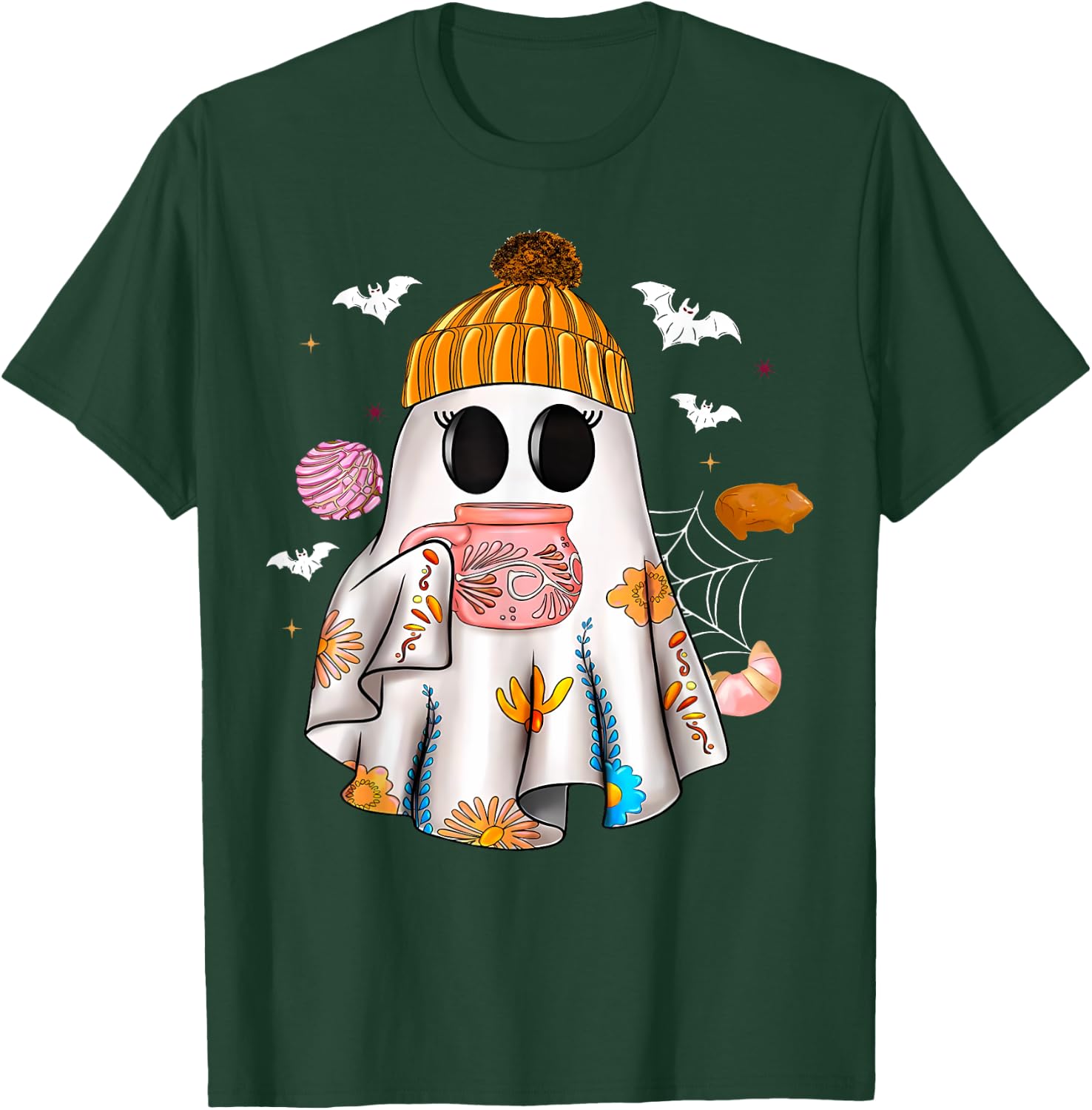Ghost Spanish Halloween Mexican Spooky Conchas And Cucuys T-Shirt - T-Shirt | Forest