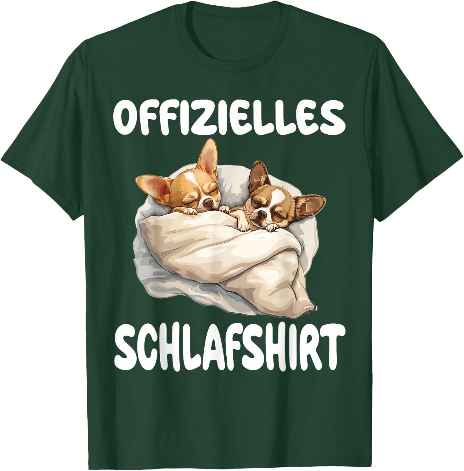 Funny Chihuahua Chiwawa Dog Official Sleep Shirt , black T-Shirt - T-Shirt | Forest