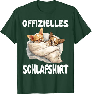 Funny Chihuahua Chiwawa Dog Official Sleep Shirt , black T-Shirt - T-Shirt | Forest