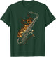 Saxophone Musical Instrument Illustration Saxophone , Black, S T-Shirt - T-Shirt | Forest