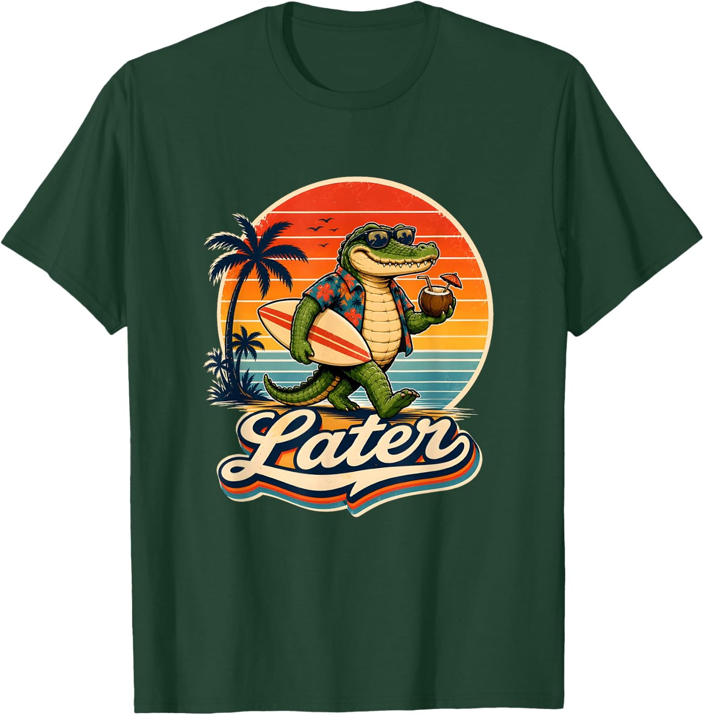 Later Alligator Shirt Teacher Alligator Last Day of School T-Shirt - T-Shirt | Forest