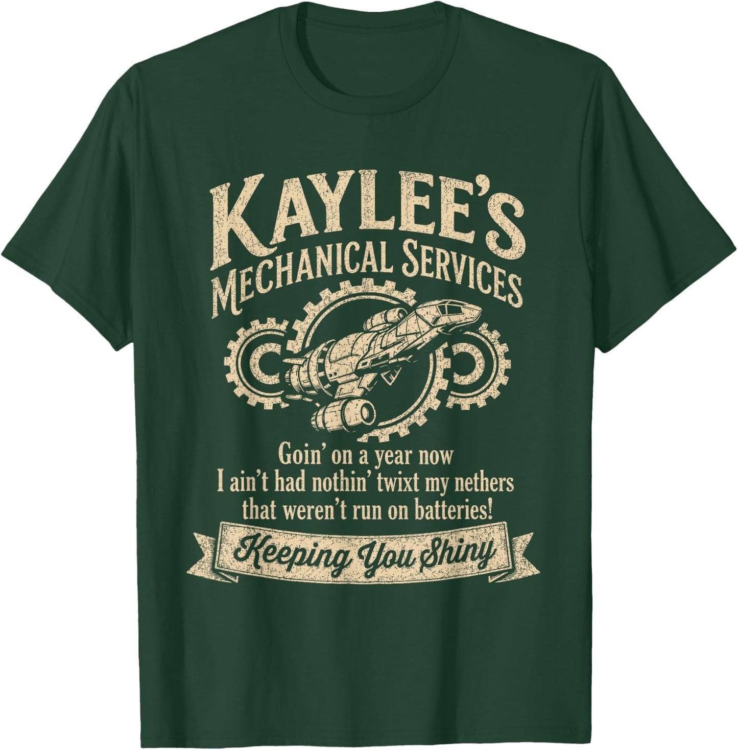 Kaylee Mechanical Services Space Mechanic T-Shirt - T-Shirt | Forest