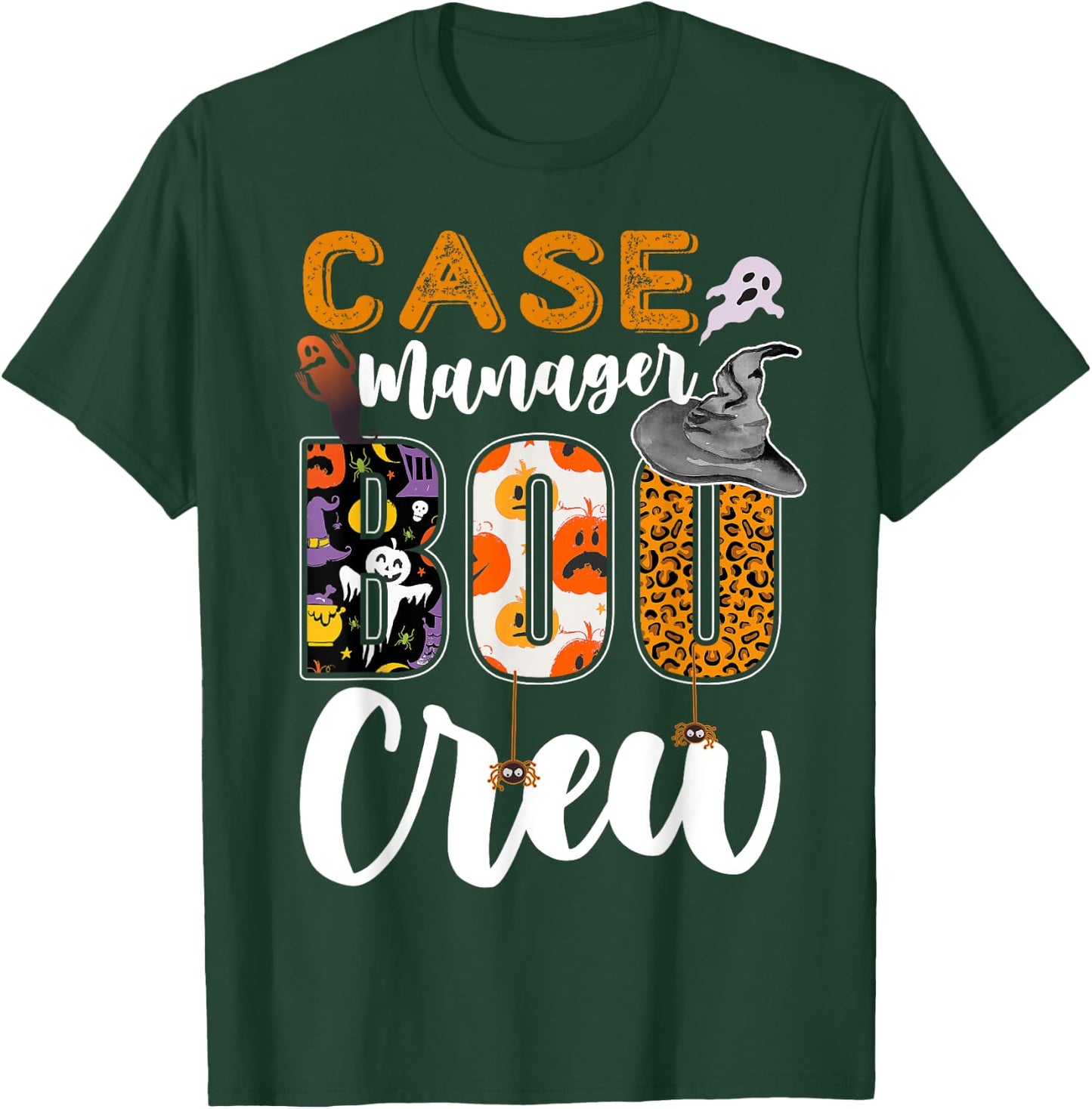 Case Manager Boo Crew Halloween Matching Social Services T-Shirt - T-Shirt | Forest