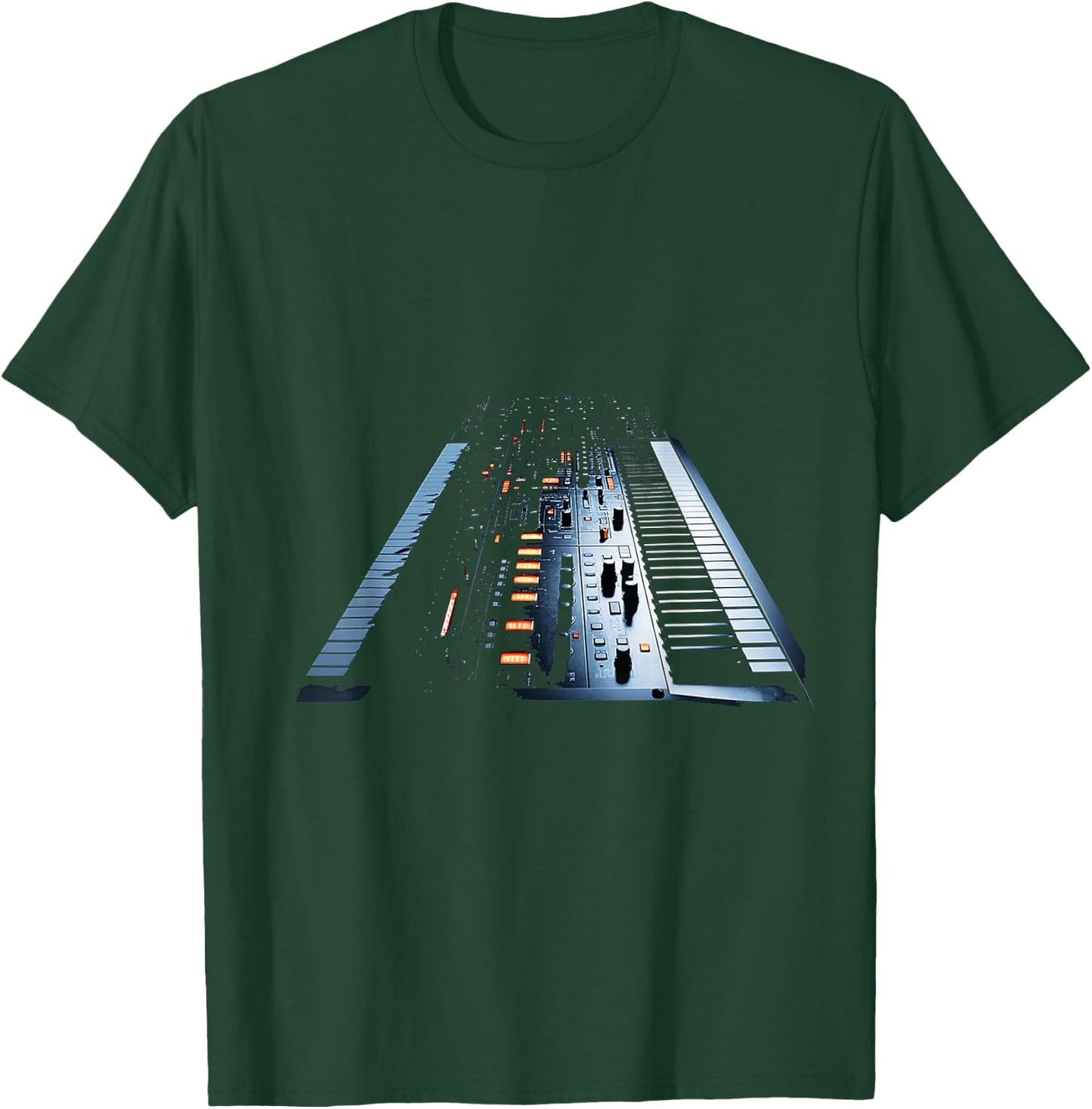 Synthesizer Music Instrument Motif Art Synthesizer T-Shirt - T-Shirt | Forest