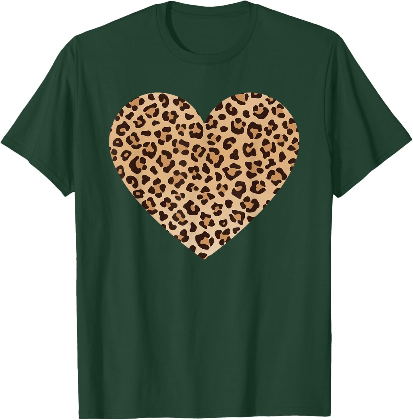 Leo Herz Gepard Leopard Motiv Leopardenmuster für Damen T-Shirt - T-Shirt | Forest