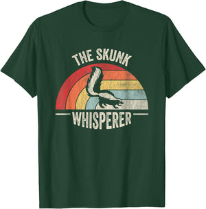 The Skunk Whisperer Rainbow Vintage Art T-Shirt - T-Shirt | Forest