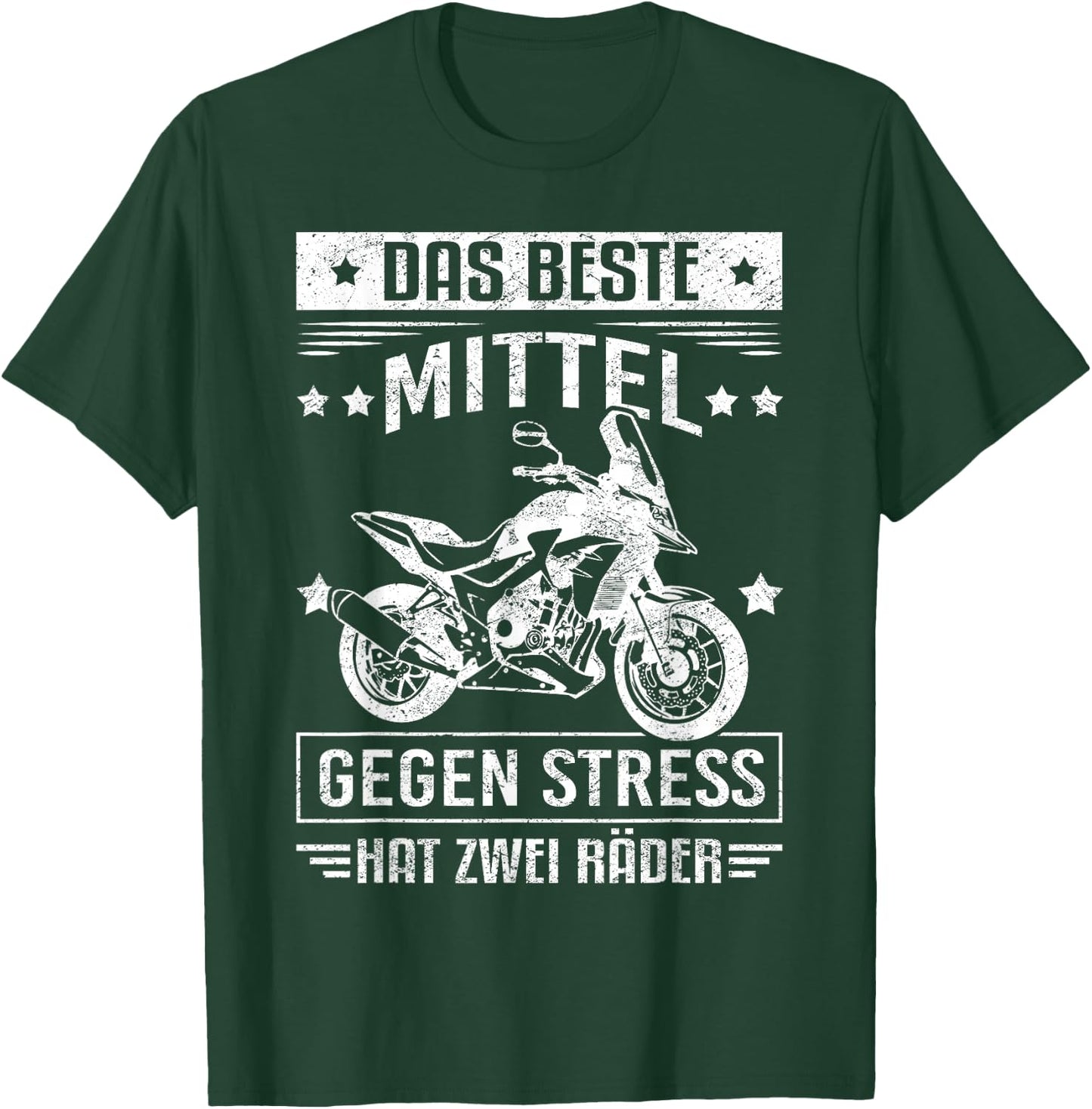 Men's Best Medium Against Stress Motorcycle Gift T-Shirt - T-Shirt | Forest