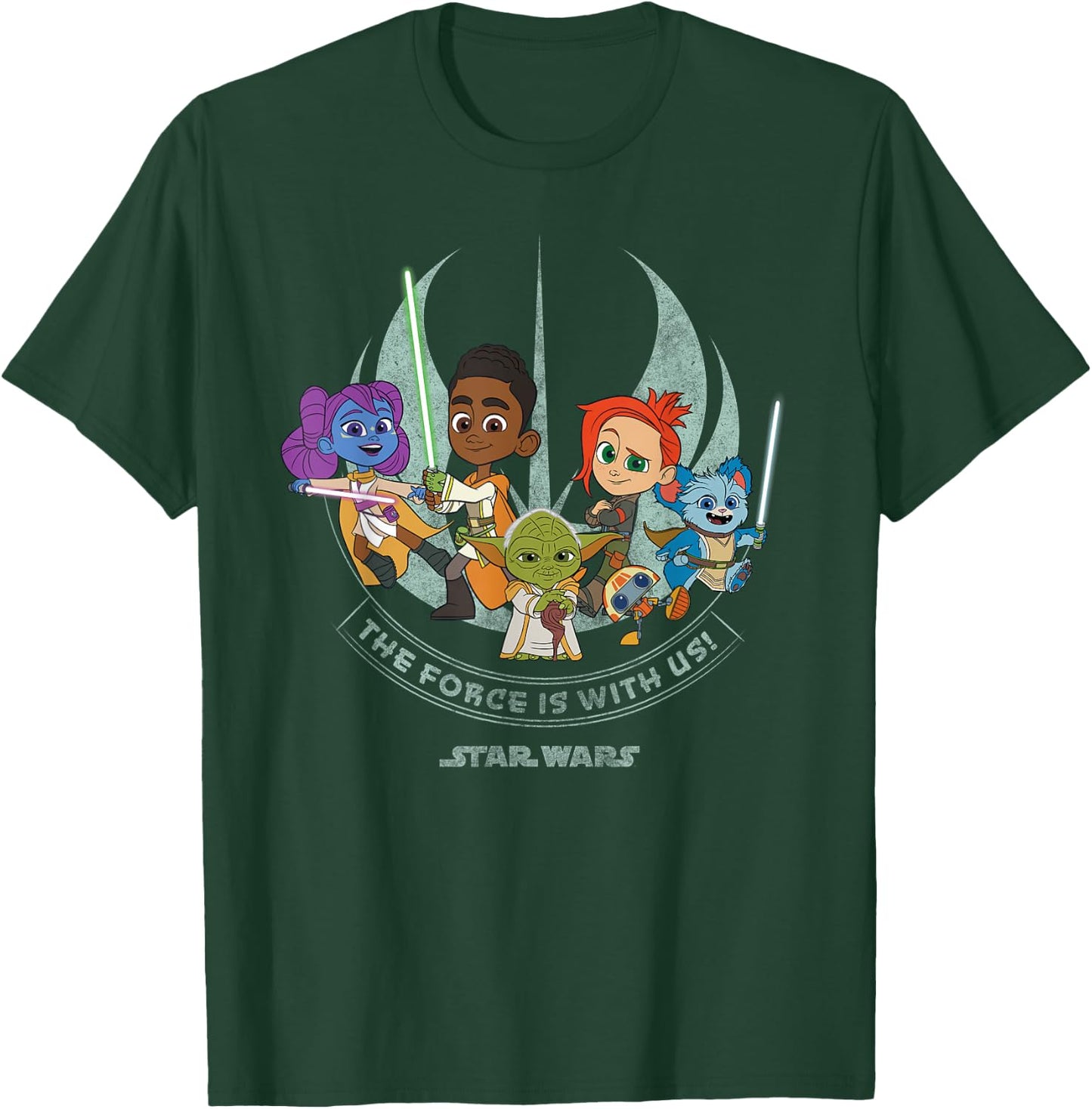 Star Wars Young Jedi Adventure Force is With Us T-Shirt - T-Shirt | Forest