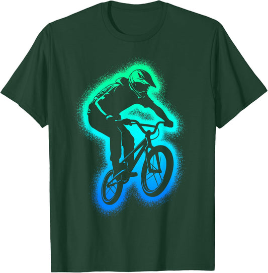 BMX Bike Stunt Men's Bicycle BMX Boys' , black T-Shirt - T-Shirt | Forest