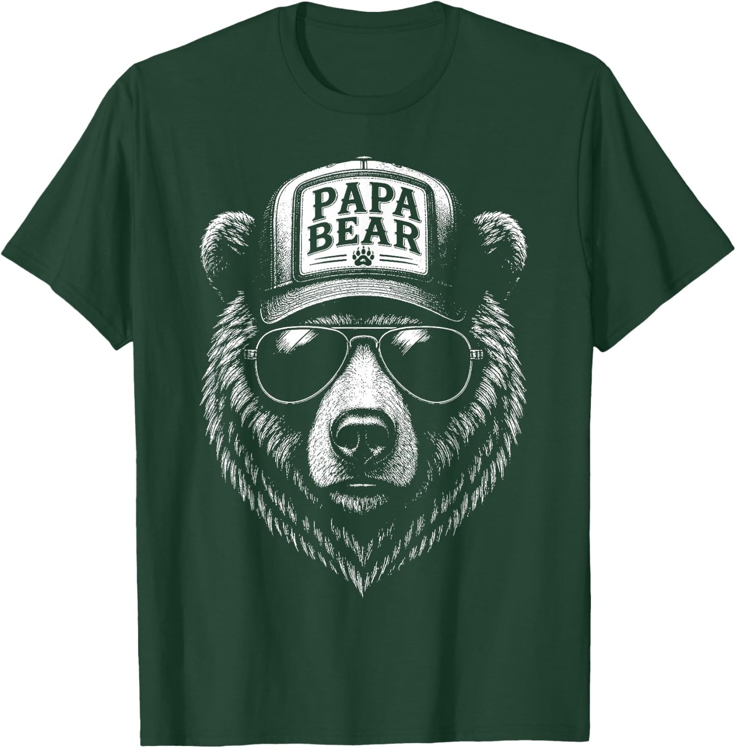 Papa Geschenk Vatertag Bester Papa Papa Bär Lustiges T-Shirt - T-Shirt | Forest