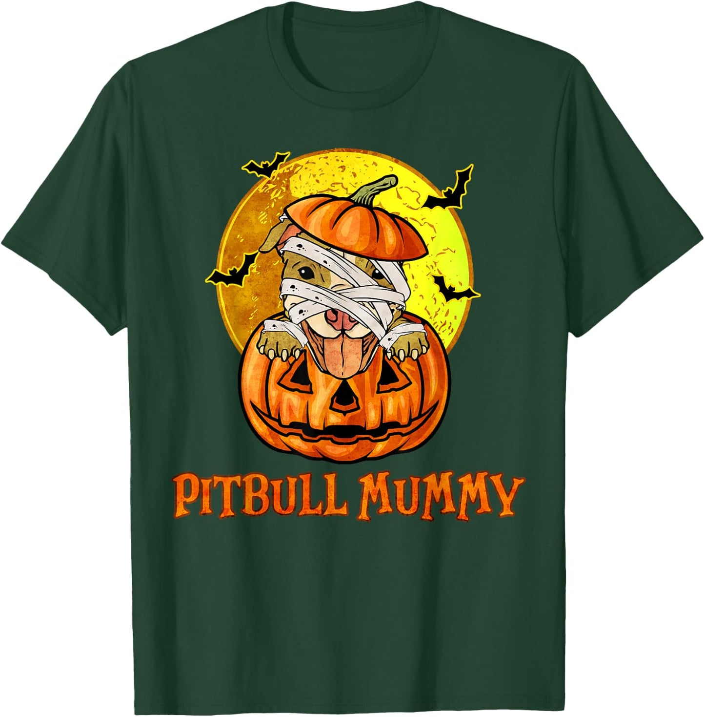 Pitbull Mummy Halloween Costume for Pitbull Mom Pit bull T-Shirt - T-Shirt | Forest