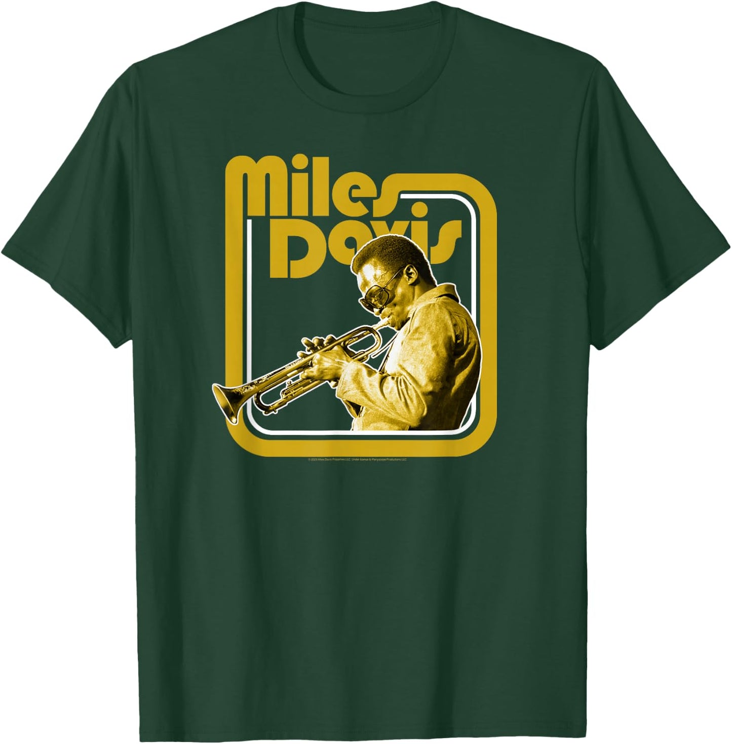 Miles Davis Retro Goldene Trompete T-Shirt - T-Shirt | Forest