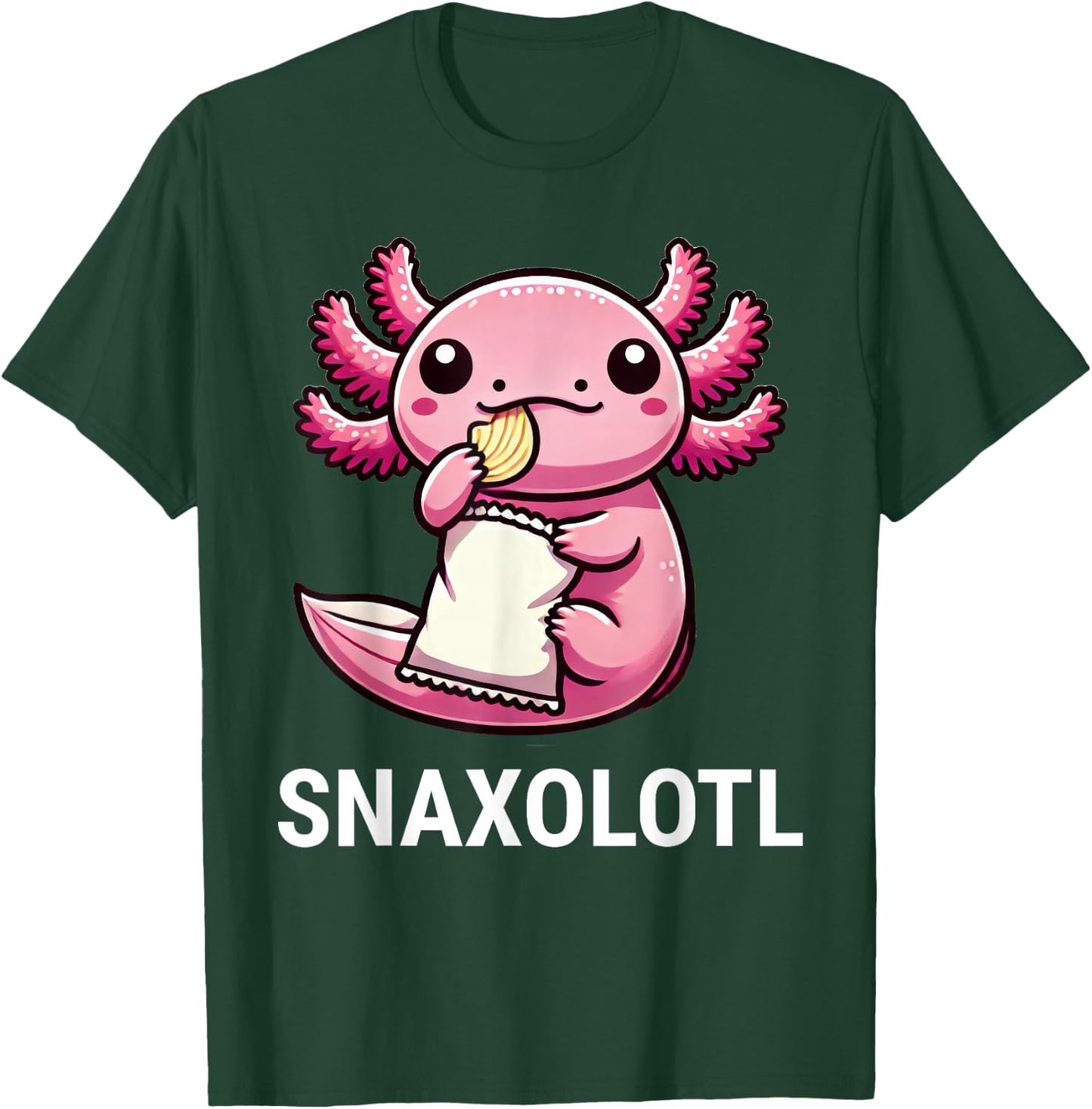 Snaxolotl Axolotl Chips Snacks Funny T-Shirt - T-Shirt | Forest