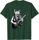 Rock Cat Playing Guitar Retro Sphynx Cat Guitarist Musicians T-Shirt - T-Shirt | Forest