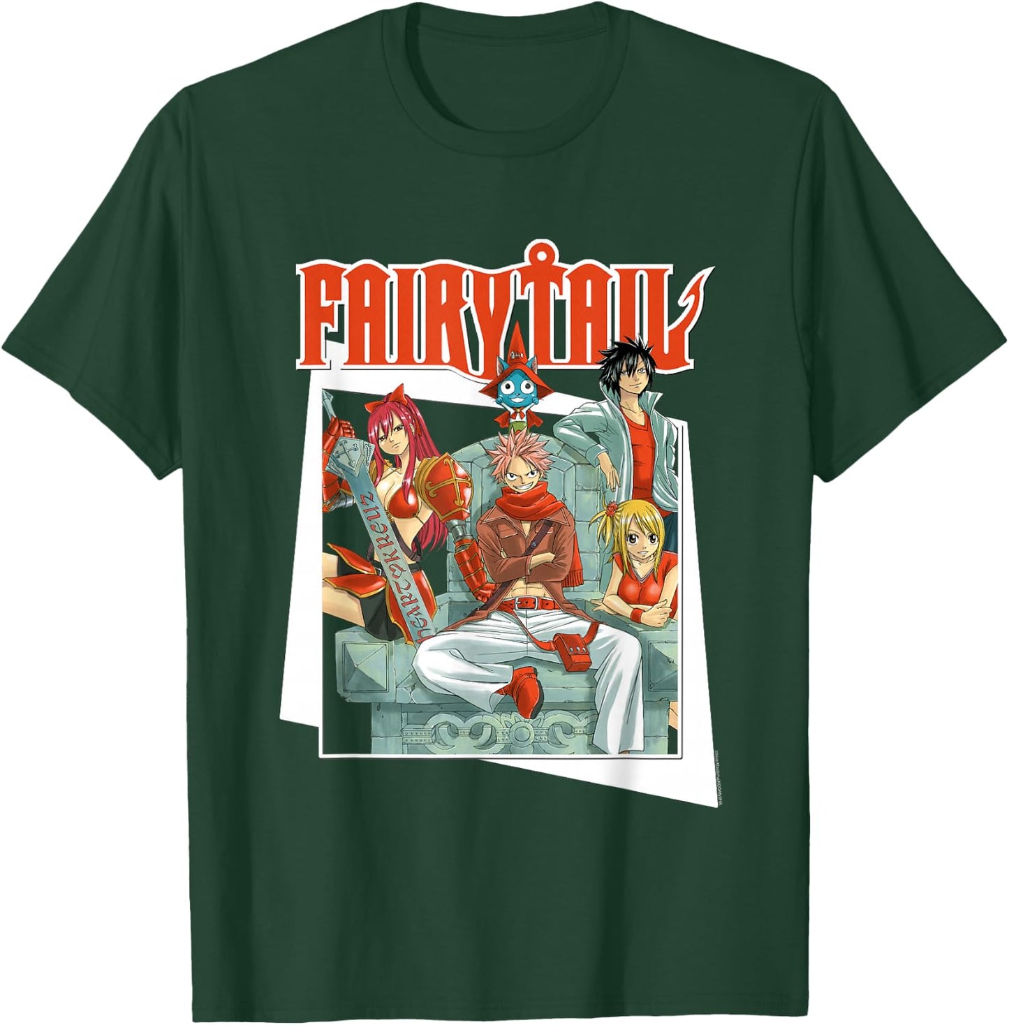 Fairy Tail Manga All Red Team Natsu T-Shirt - T-Shirt | Forest