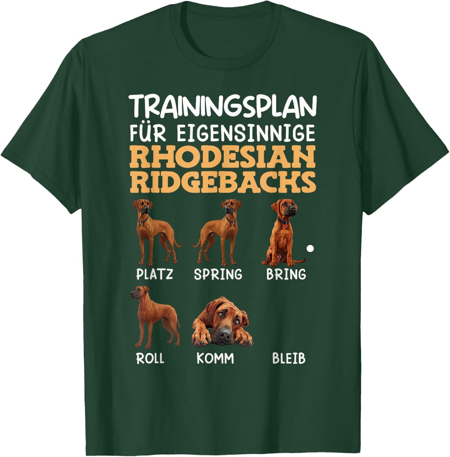Rhodesian Ridgeback Training Plan Wayward Ridgeback , black T-Shirt - T-Shirt | Forest