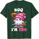 Boo I'm Two Ghost 2nd Birthday Halloween Pink Bow Girl T-Shirt - T-Shirt | Forest
