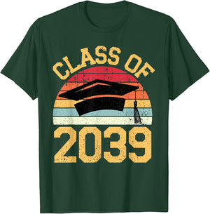 Class of 2039 Grow With Me First Day of School Graduation T-Shirt - T-Shirt | Forest