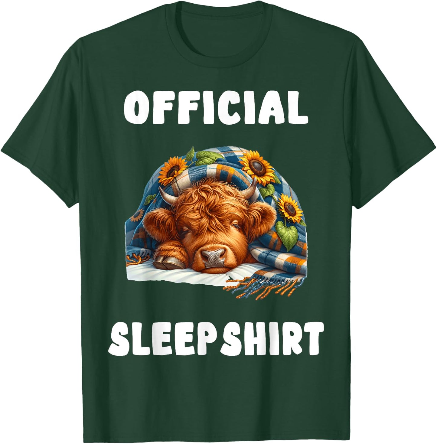 Highland_cow - Official Sleepshirt Pajamas Nightgown T-Shirt - T-Shirt | Forest