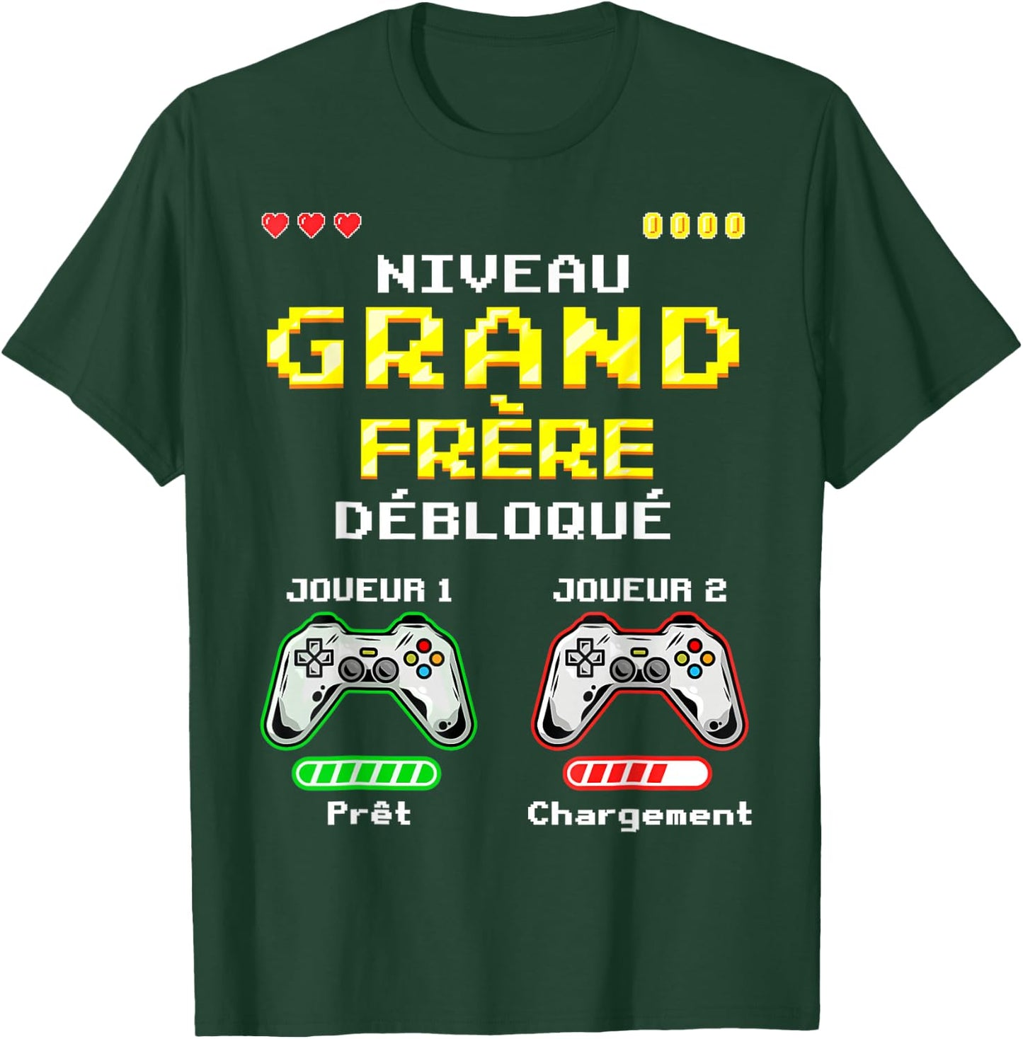 Big Brother Level Unlocked Gamer, Soon Future Big Brother , Black, S T-Shirt - T-Shirt | Forest