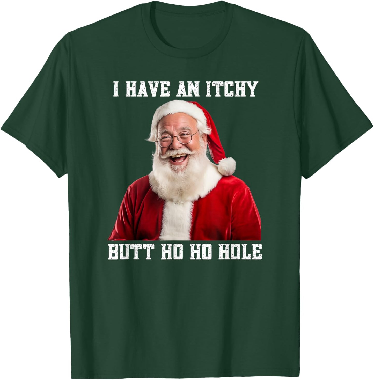 Childish Santa Bum Joke Rude Embarrassing Christmas Immature T-Shirt - T-Shirt | Forest