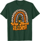 Wild About Reading Books Teacher Leopard Rainbow T-Shirt - T-Shirt | Forest