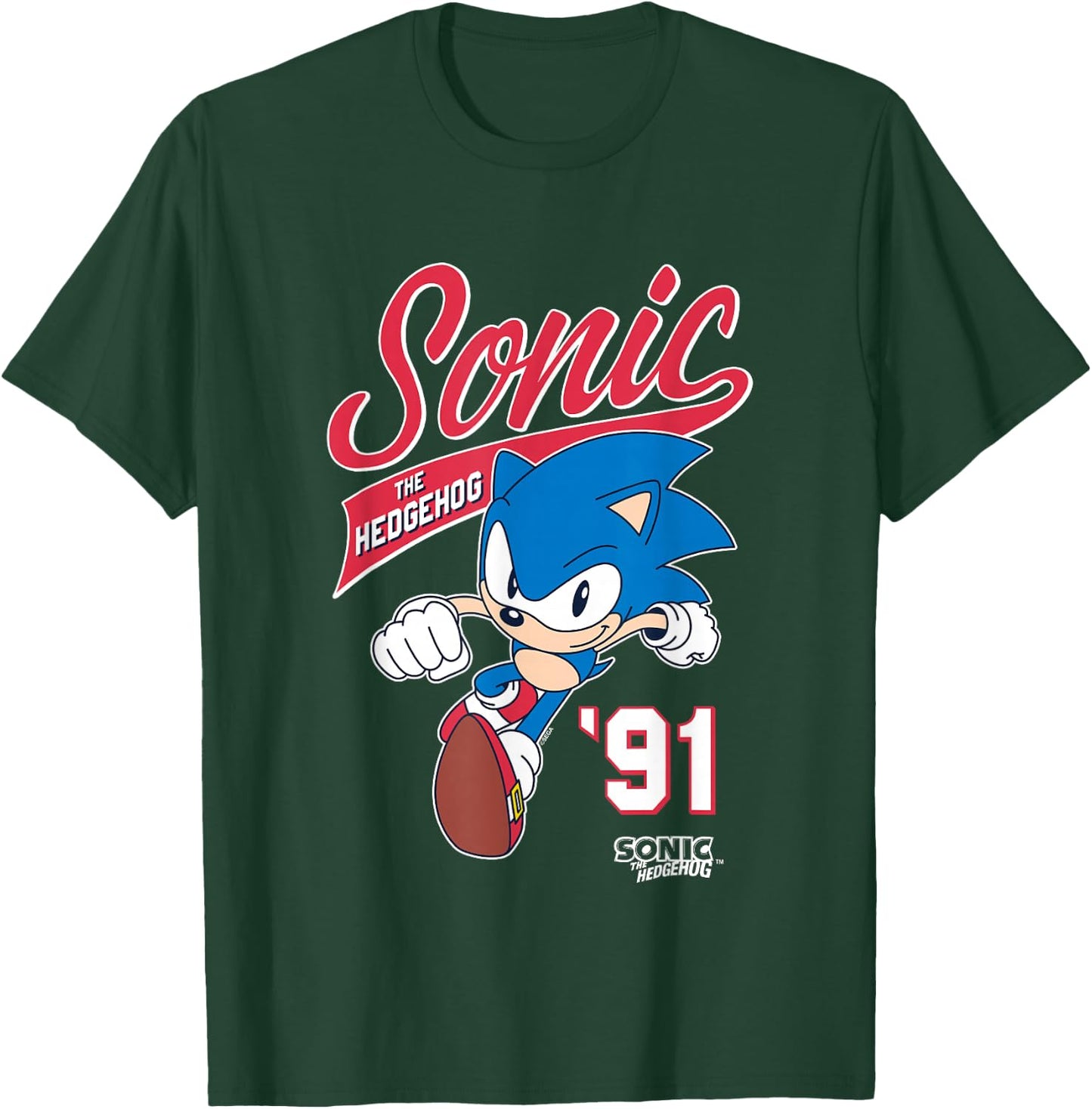 Sonic The Hedgehog '91 Epic Run Sports Style Logo T-Shirt - T-Shirt | Forest