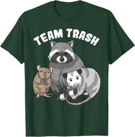 Rat Raccoon Racoon Opossum Possum Team Trash Funny Gift T-Shirt - T-Shirt | Forest