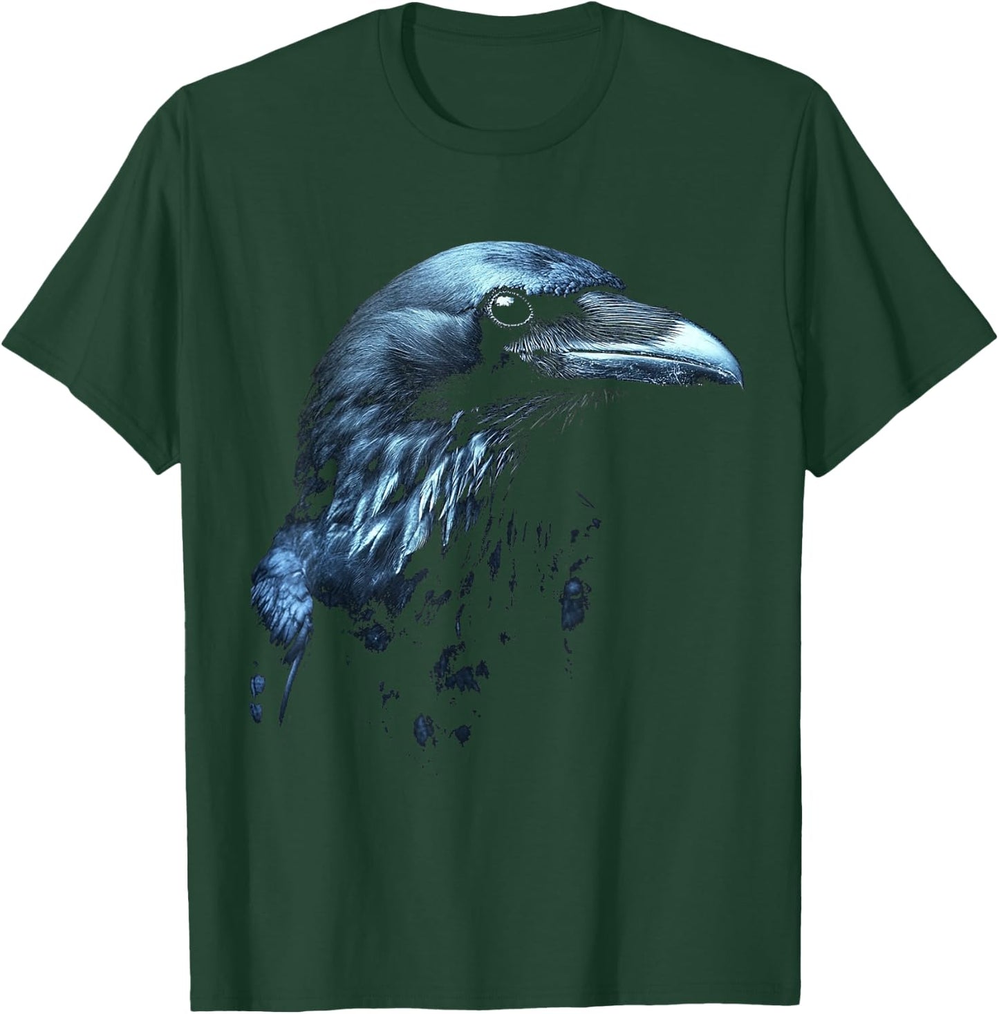 Raven Bird Animal Art Raven , black T-Shirt - T-Shirt | Forest