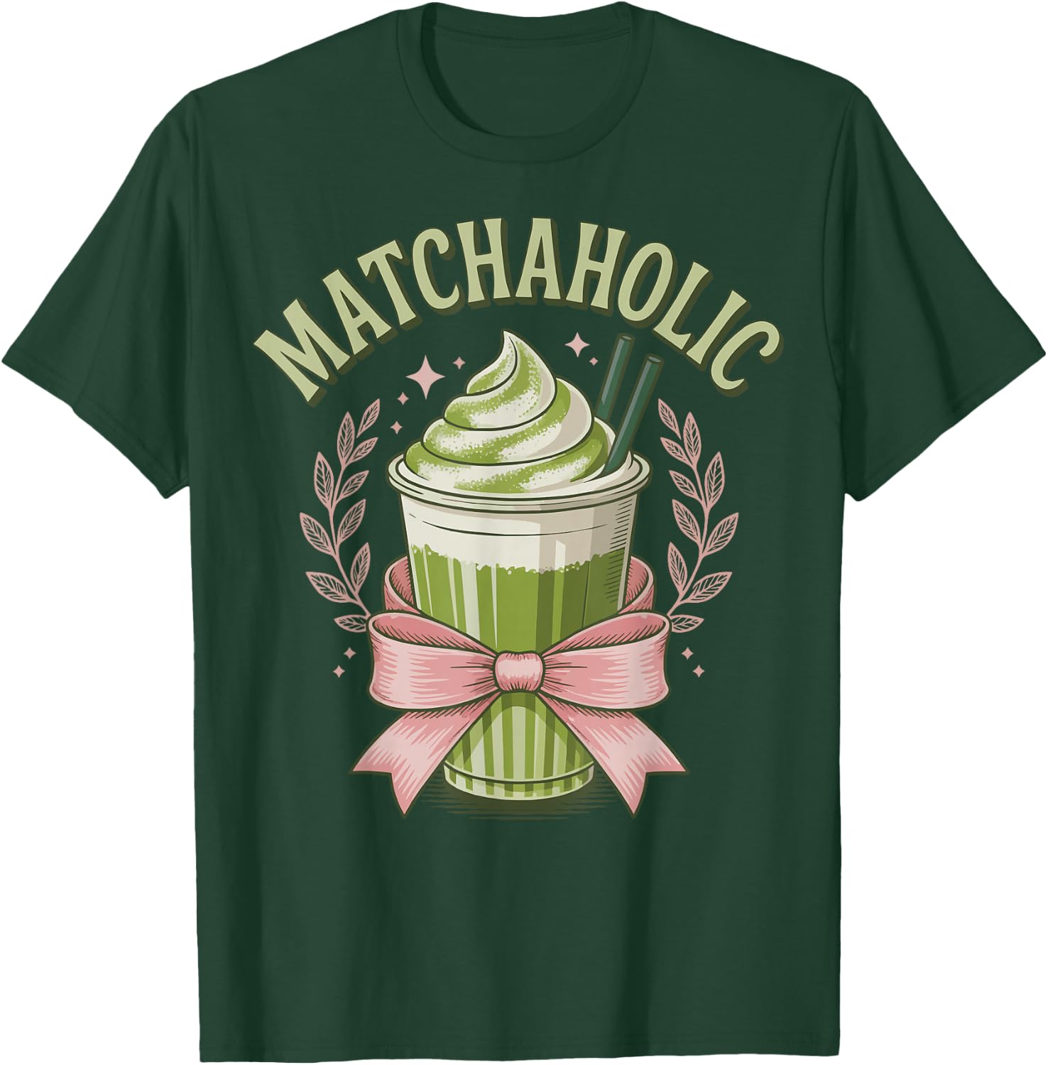 Matchaholic Matcha T-Shirt - T-Shirt | Forest