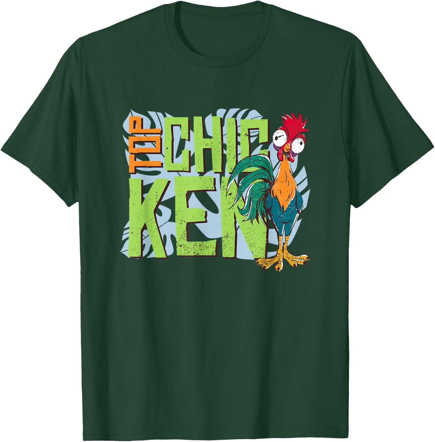 Disney Moana 2 Hei Hei Top Chicken Tropical Panel , grey, S T-Shirt - T-Shirt | Forest