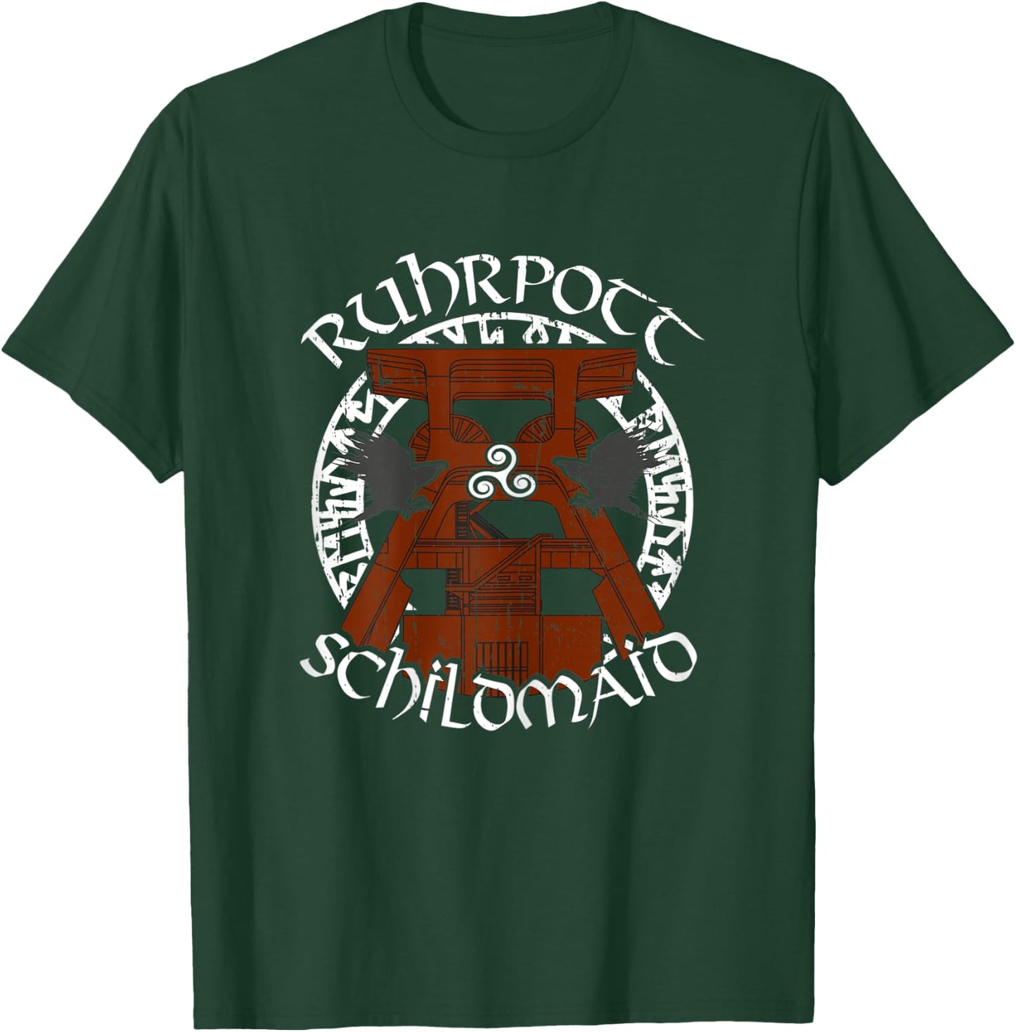 Damen Ruhrpott Schildmaid Runenkreis Zeche Nrw Wikinger Schildmaid T-Shirt - T-Shirt | Forest