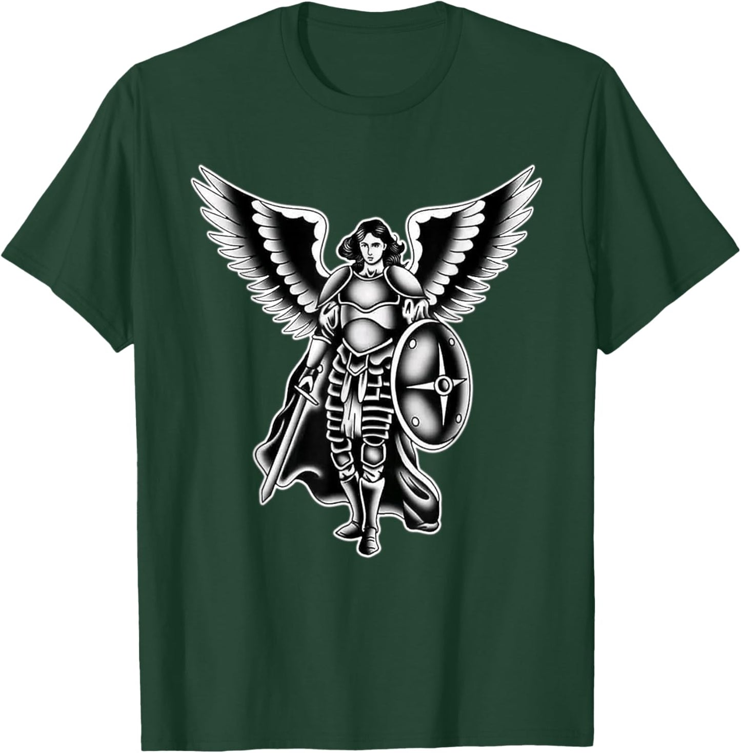 Archangel Michael Saint Angel Warrior T-Shirt - T-Shirt | Forest