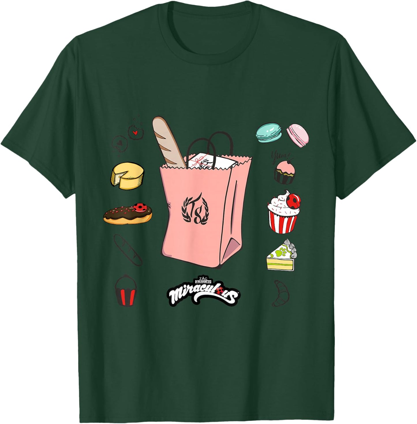 Miraculous Ladybug Marinette Bakery Selection T-Shirt - T-Shirt | Forest