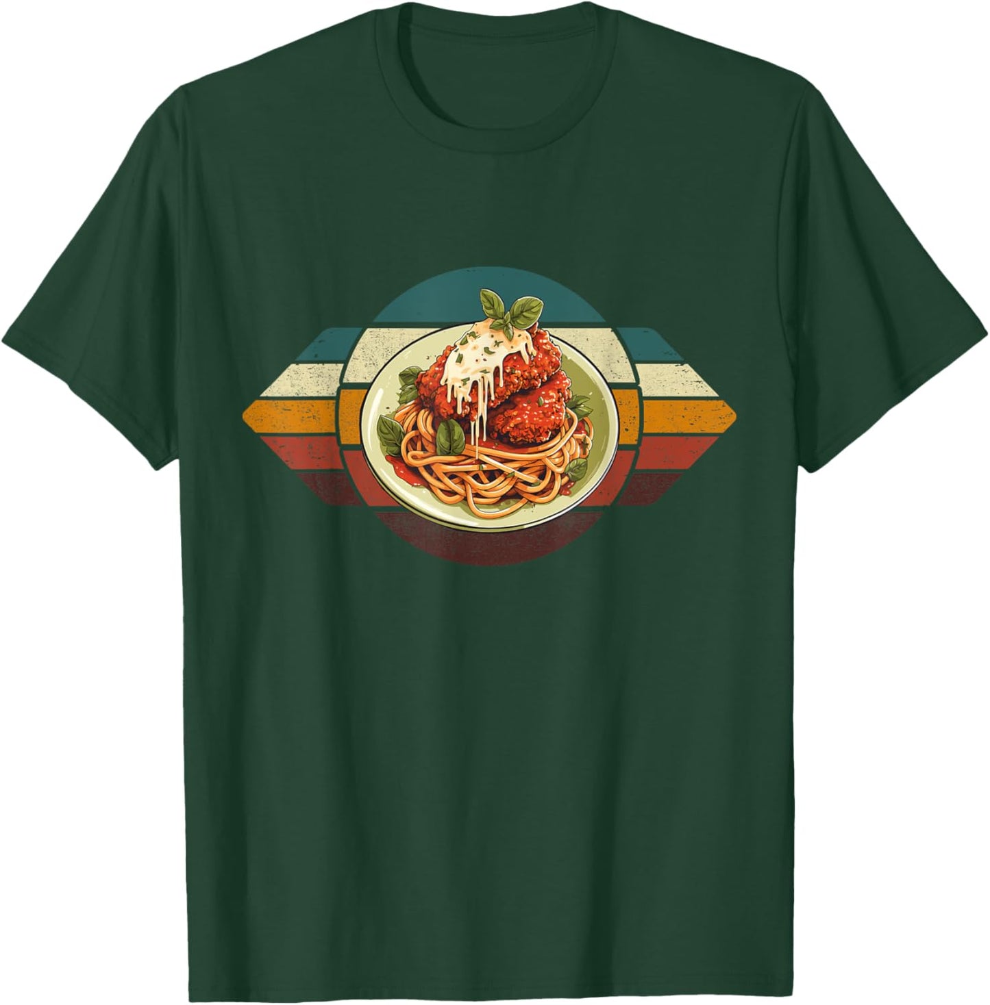Parmigiana Retro Parmesan Chicken Parm Vintage Italian Food T-Shirt - T-Shirt | Forest