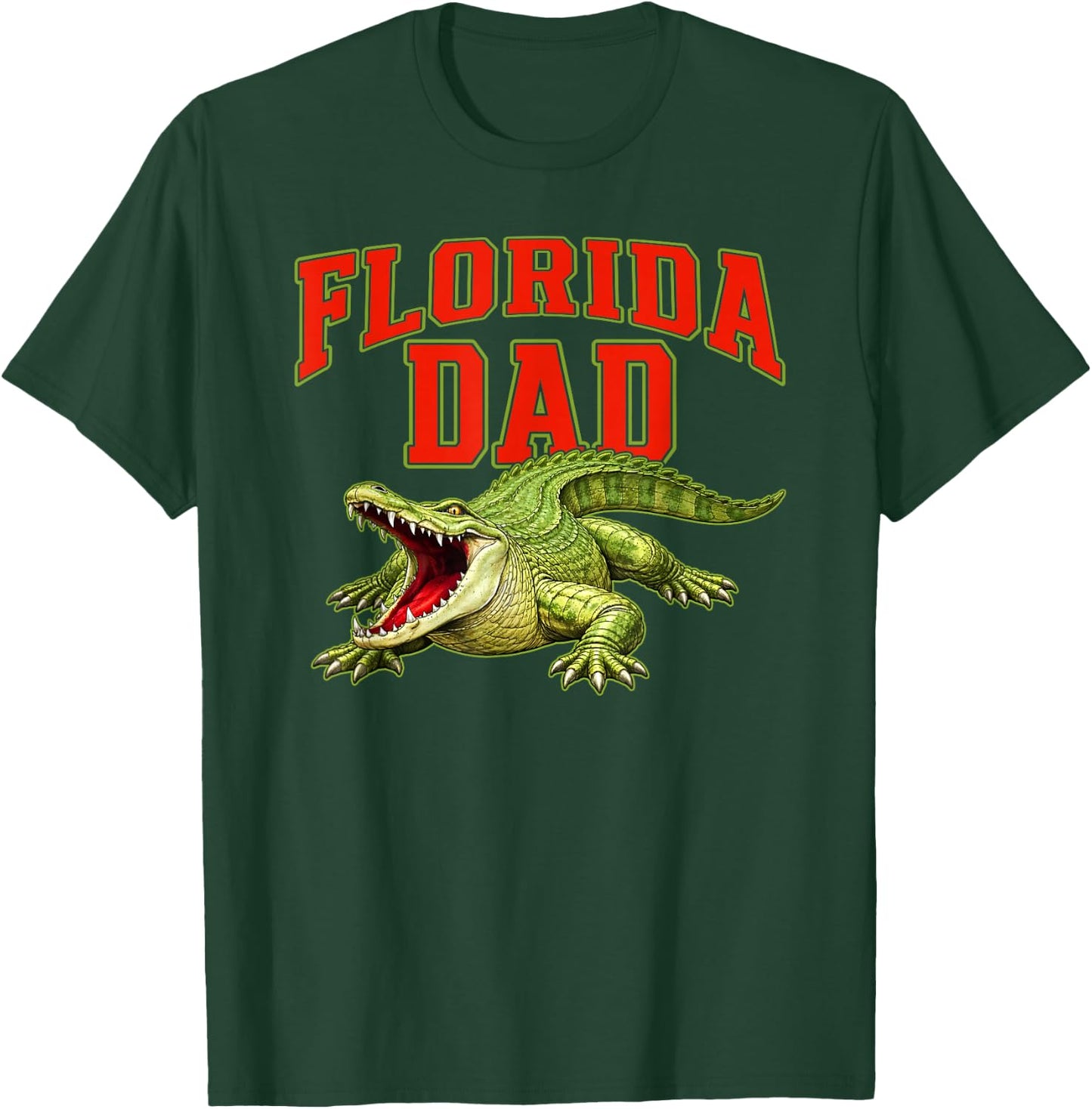 Vintage Florida Dad Alligator Happy Father's Day Crocodile T-Shirt - T-Shirt | Forest