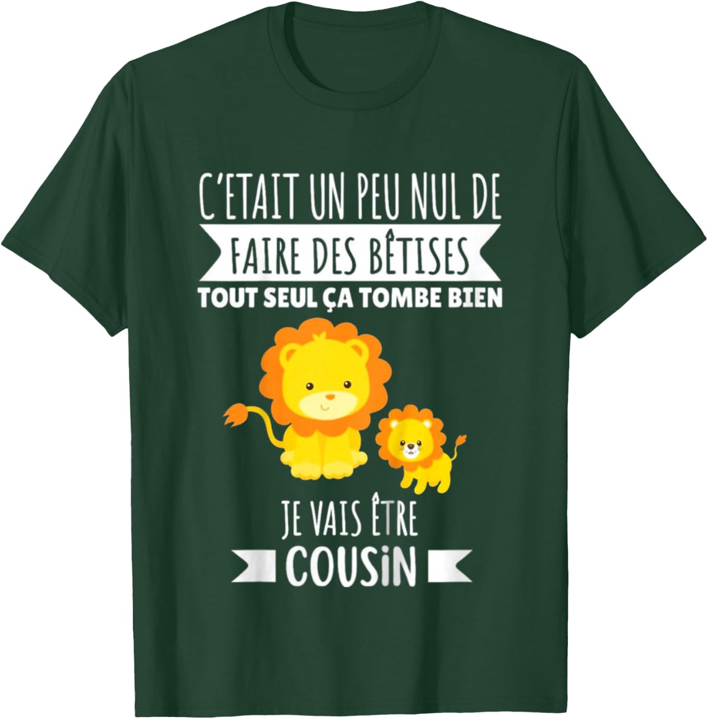 Child Future Cousin Announcement Pregnancy Je Vais Etre Cousin 2025 , Black, 2 T-Shirt - T-Shirt | Forest