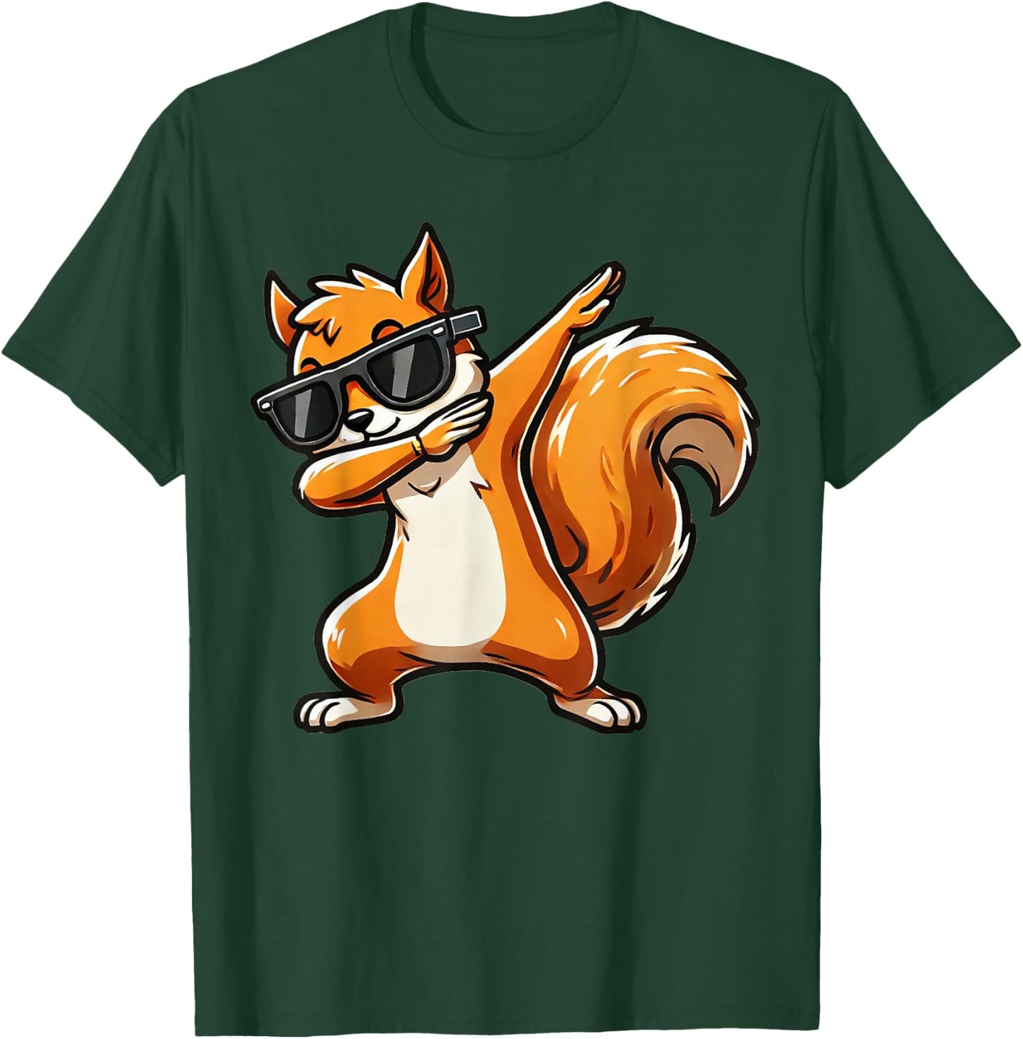 Dabbing Brown Squirrel | Funny Dabben Squirrel , black T-Shirt - T-Shirt | Forest