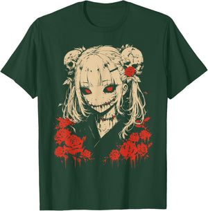 Horror Anime Manga | Japan Japanese Creepy Kawaii Goth , black T-Shirt - T-Shirt | Forest