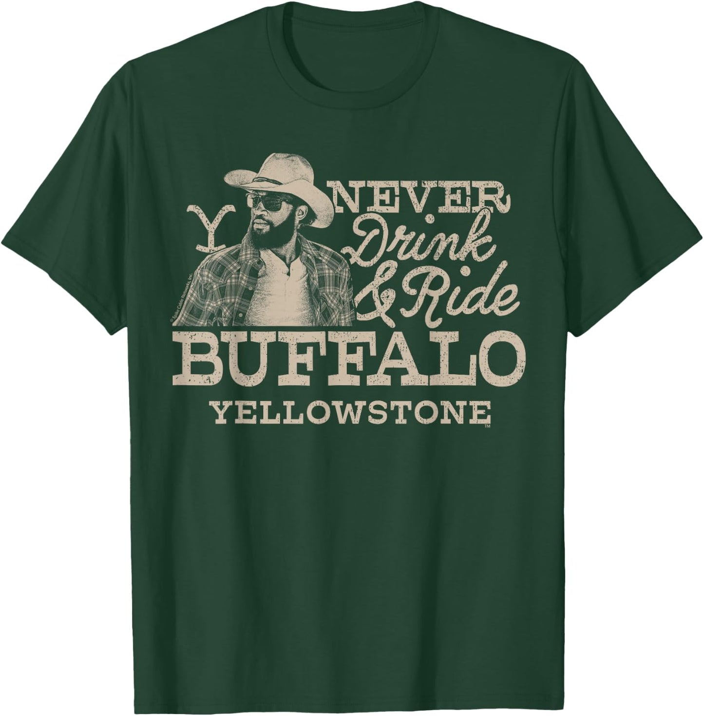 Yellowstone - Never Drink And Ride Buffalo T-Shirt - T-Shirt | Forest