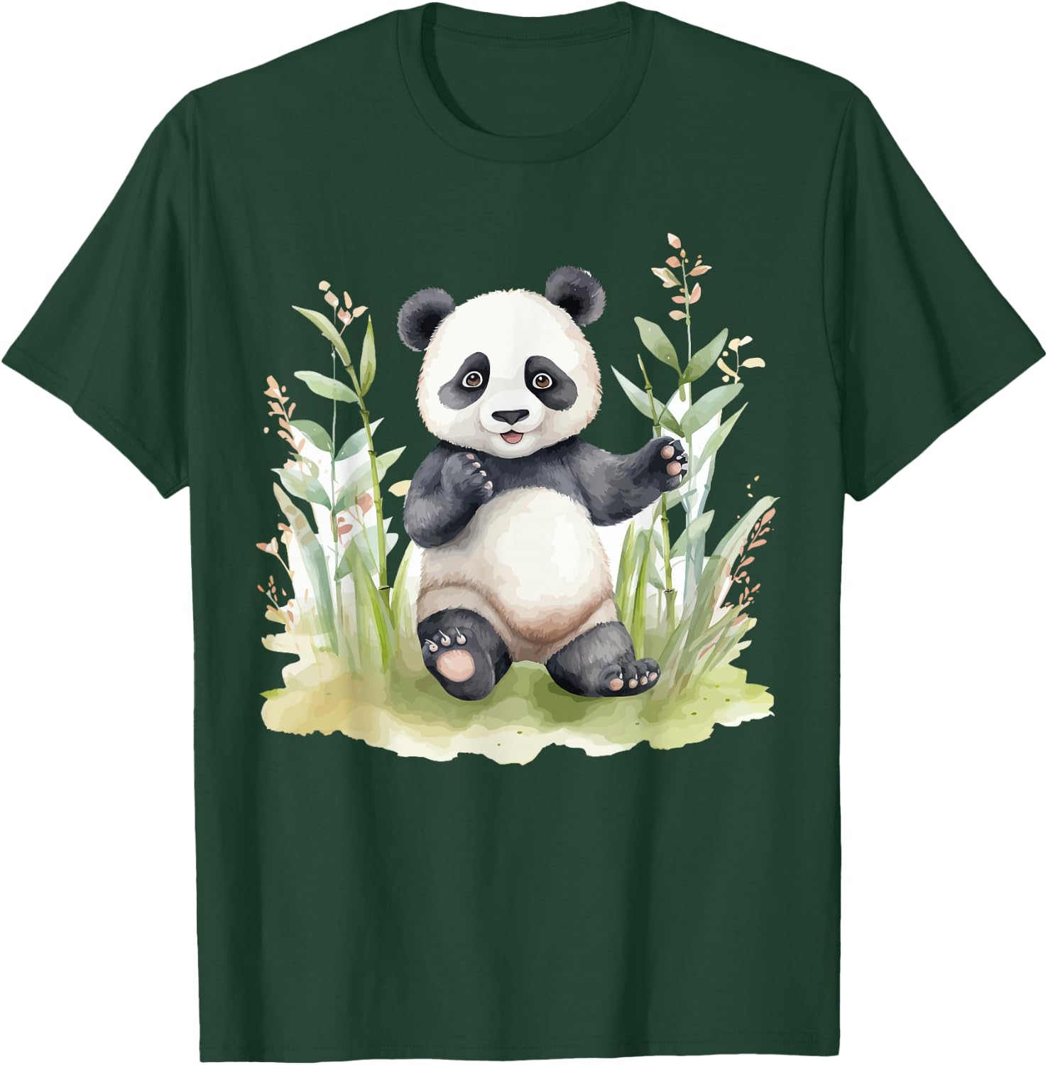 Watercolor Panda T-Shirt - T-Shirt | Forest