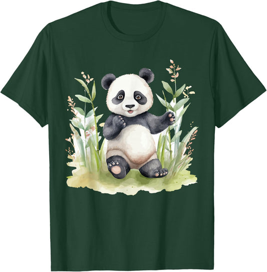 Watercolor Panda T-Shirt - T-Shirt | Forest