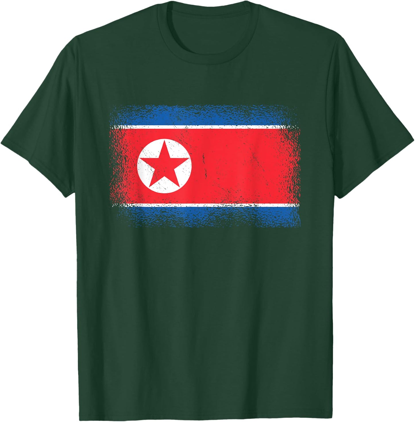 Nordkoreanische Flagge Nordkorea T-Shirt - T-Shirt | Forest