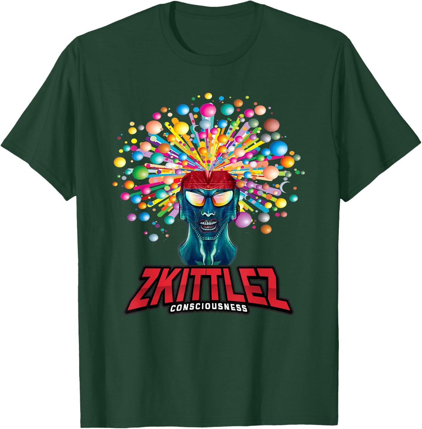 Zkittlez Weed Cannabis Strain Marijuana Character Design T-Shirt - T-Shirt | Forest